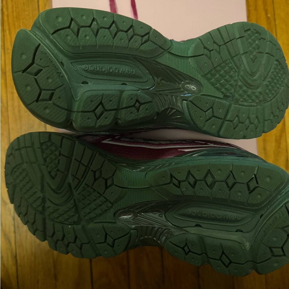 New Balance Pink and Green Floral Athletic Sneakers - Picture 2 of 3